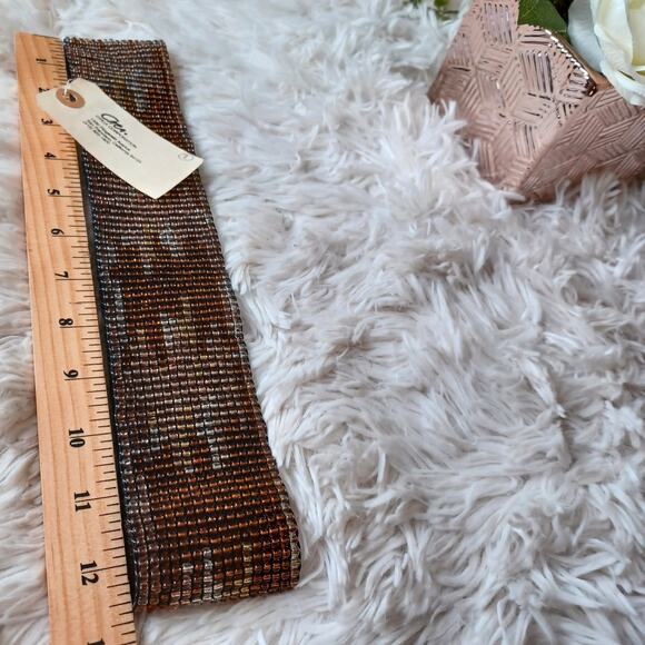 VTG Banana Republic Beaded Stretch Belt bohemian, hippie-inspired design S - Picture 4 of 5